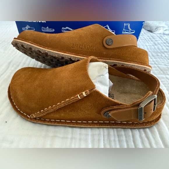 NIB Birkenstock Lutry Premium Suede Clogs Size 38 Medium/Narrow - Picture 2 of 8